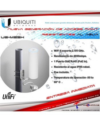 Access point Ubiquiti u6-mesh wifi6 tipo exterior - 1